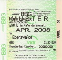 Monatskarte f&uuml;r Auszubildende/Sch&uuml;ler