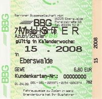 7-Tage-Karte f&uuml;r Auszubildende/Sch&uuml;ler