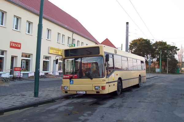 Bus Wagen-Nr. 2284 der BVG als Obus-Ersatzverkehr in Eberswalde