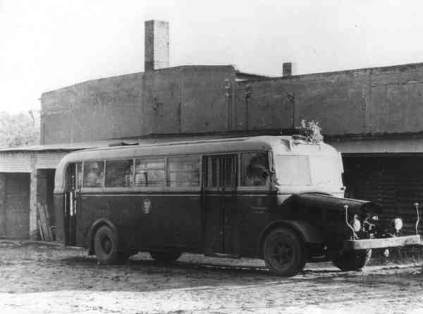 Car body of the trolleybus no. 01(I) on a truck chassis of the German type Daimler Benz