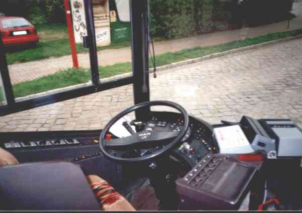 Driver's seat of the articulated trolleybus of the Austrian type ÖAF
Gräf & Stift NGE 152 M17