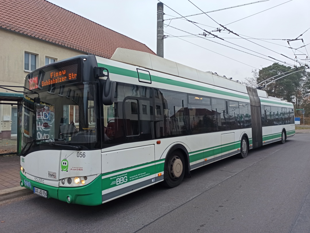 Gelenkobus Nr. 056 vom polnischen Typ Solaris Trollino 18 AC