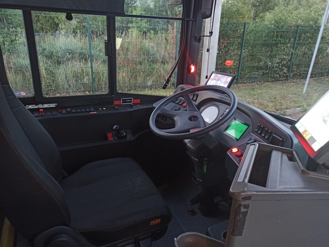 Articulated trolleybus no. 063 of the Polish type Solaris Trollino 18 III Cegelec AC- driver's ride on position