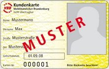 Карточка для билета мобильности земли Бранденбург (Mobilitätsticket Brandenburg) Карточка для билета мобильности земли Бранденбург (Mobilitätsticket Brandenburg)