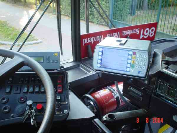 Für den Einsatz in Eberswalde erfolgte die Ausrüstung mit Kassen und Fahrscheindruckern vom Typ FR compact durch
die Betriebswerkstatt der BBG.