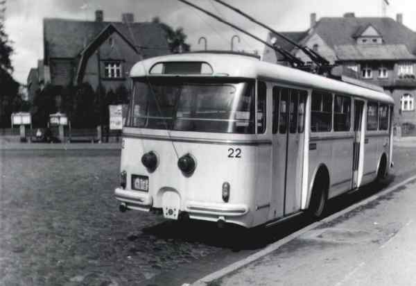 Obus Nr. 22/I vom tschechischen Typ ŠKODA 9 Tr15 (verschrottet)