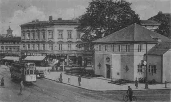 Triebwagen 5 der Eberswalder Straßenbahn am Alsen-Platz