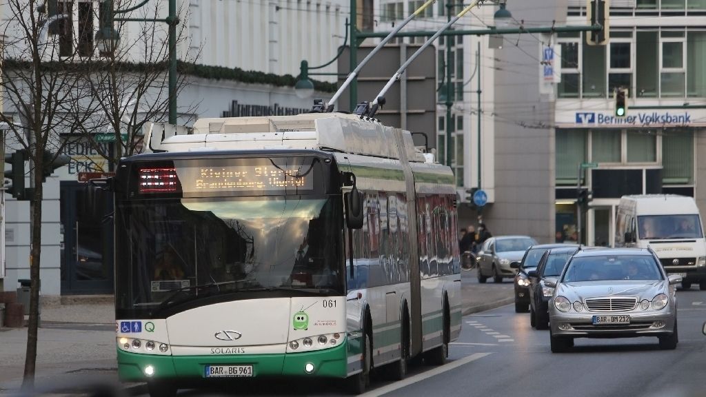 Einsatz an der Strippe: Seit 2010 sind Obusse des Herstellers Solaris in Eberswalde unterwegs. Zuvor waren es unter anderem Fahrzeuge der Hersteller MAN, Ikarus und Skoda.
